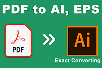 convert scanned PDF to illustrator ai or eps