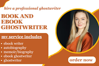 be your non fiction ghostwriter memoir, biography, and autobiography ebook