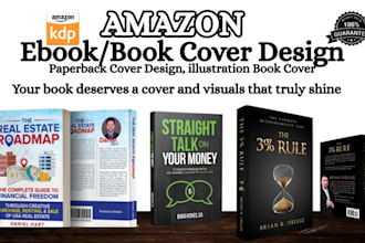 ebook cover amazon kdp book cover design, fantasy book cover illustration design