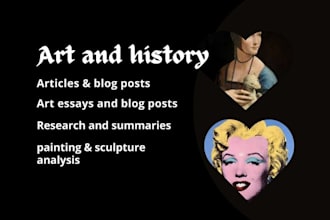 handle art and history related tasks