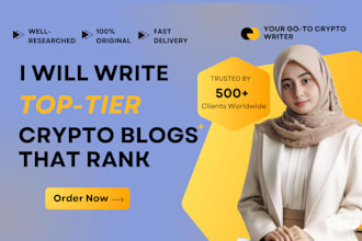 write SEO articles on crypto, nft, bitcoin, and blockchain