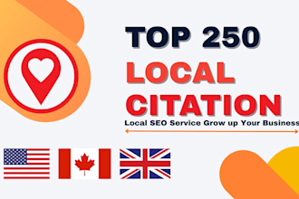 rank your business for google with 250 local citations directory