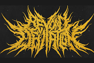 make black, slam, or death metal logo for your band