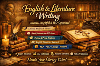 handle english and literature related tasks