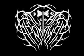 draw hardcore or metal band logo design