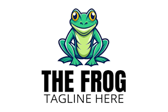 design modern frog logo
