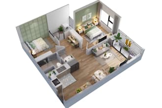 design 2d 3d renovation floor plan with furniture electrical layout, elevation