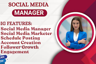 be your social media manager content creator social media ads campaign linkedin