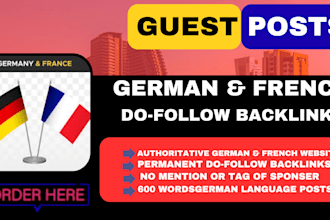 create high quality german site and french blogs