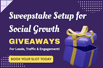 create a sweepstake giveaway for social growth and lead generation