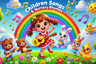 write sing children song kid nursery rhymes lullaby jingles educational songs