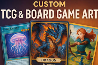 design tcg playmat, card illustration board game, card game design card template