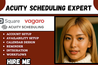 set up acuity scheduling, square, booking appointments, calendly