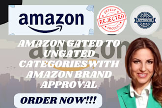 do amazon gated to ungated categories and amazon and amazon brands approval