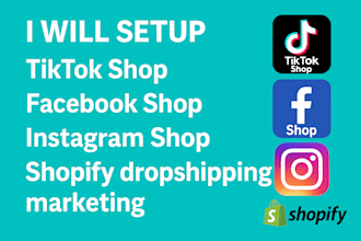 setup cruixie tiktok shop, facebook shop, instagram shop, shopify marketing temu