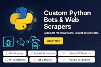 develop automation bots and web scrapers