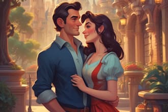 draw cartoon disney couple portrait