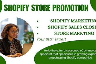 shopify store promotion sales closer virtual assistant