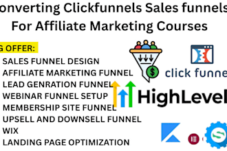 build high converting sales funnels for affiliate marketing courses real estate