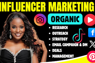 find instagram youtube tiktok influencer marketing campaign research outreach