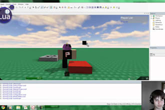 make full roblox game, script in roblox studio,lua programmer,map,roblox bot,ugc