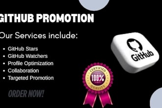 do github, github promotion star, fork, watchers, organic