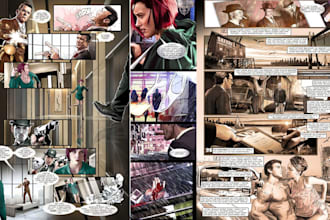 draw anime manga comic book art graphic novel pages comic character illustration