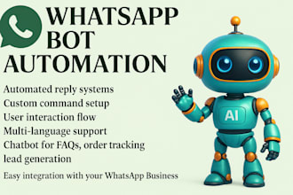 create powerful custom whatsapp bot automation, ai chatbot
