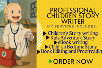 write your children story, screenplay, drama and bedtime story