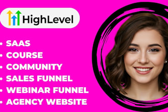 do gohighlevel saas setup course sales funnel webinar funnel agency website ai
