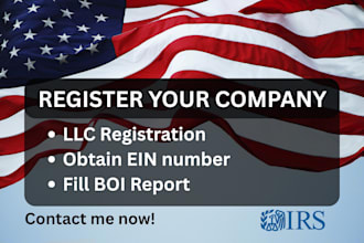 register USA llc, irs ein, dissolve llc, amend llc, boi report for non residents