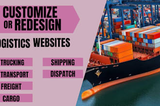 redesign trucking transport design freight dispatch shipping and cargo website