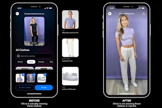develop virtual try on app, clothing try on, vuforia, lidar 3d measurement app,