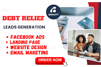 quality debt relief leads debt settlement leads design debt relief website