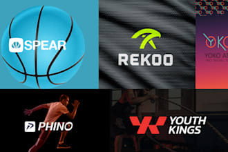 design sleek and modern minimalist sports logo for your brand