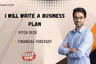 write a business plan, pitch deck and financial forecast