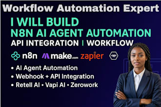n8n ai agent API integration n8n workflow n8n automation makecom zapier zerowork
