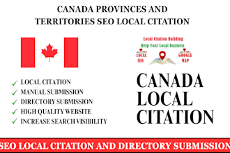 do top canada provinces and territories SEO local citations directory submission