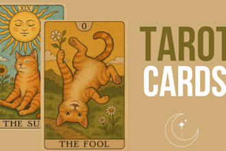 design a custom tarot or oracle card illustration