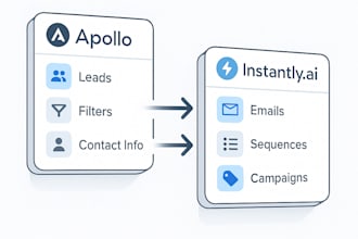 create automations workflows with apollo and instantly