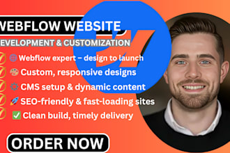 create responsive custom webflow website figma to webflow website design