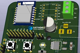 do electronics pcb circuit design, pcb layout in kicad, proteus, easyeda, altium