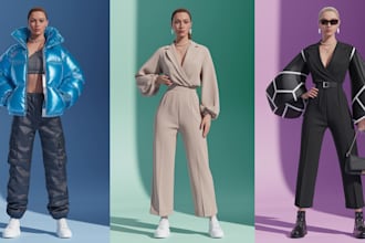 create a realistic virtual ai fashion influencer model with custom 3d clothing