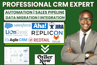 do salesforce liondesk aha agile crm jira replicon redtail gitlab data migration