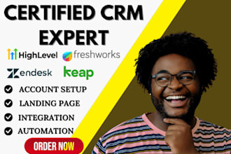 setup gohighlevel workflow zendesk keap freshsales flodesk freshworks ghl VA