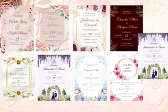 design invitation card for wedding party birthday baby shower graduation