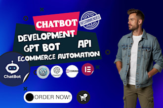 develop a custom ai chatbot for websites, whatsapp, and ecommerce automation