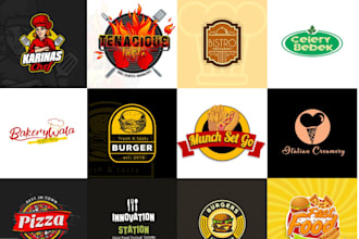 design food and beverages logo business and brand