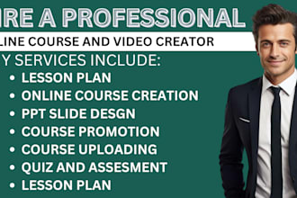 online course content, lesson plan, udemy course video, course creation