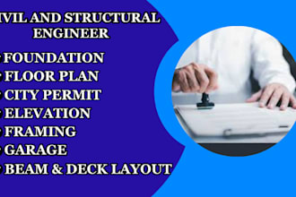 design foundation plans framing plan beam deck timber wood for city approval